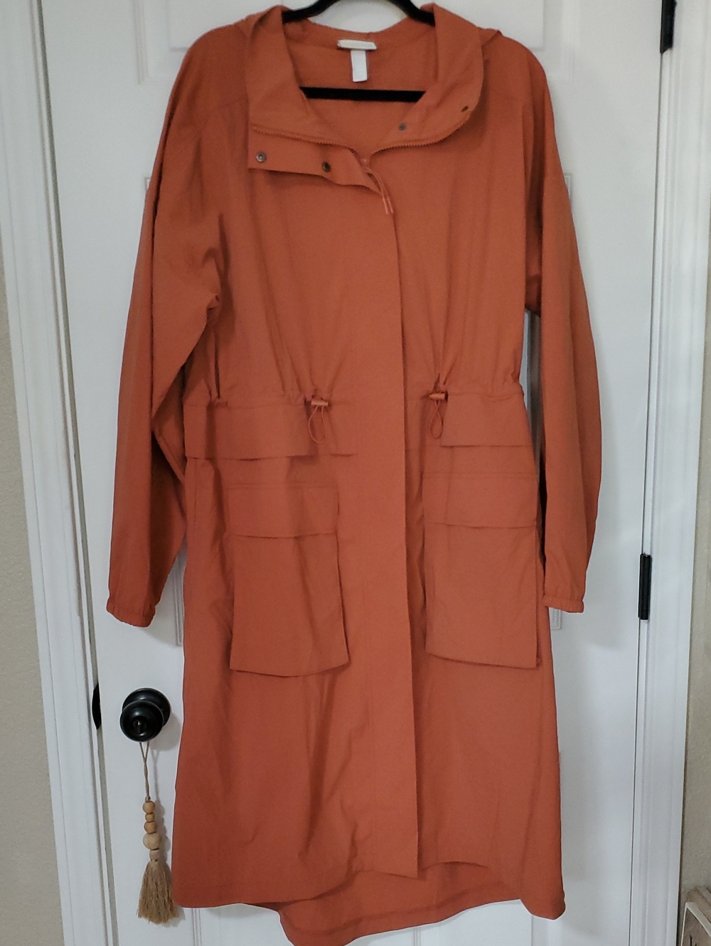 Zella Rust Trench Coat with Hood